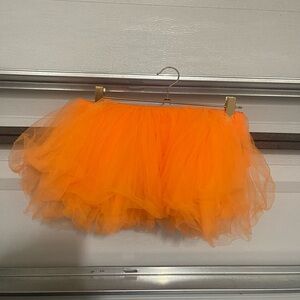 Halloween Vibrant Orange Tulle Skirt